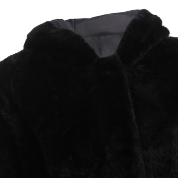 FLASH SALE Cougar Black Faux Fur hooded blazer - Picture 4 of 6